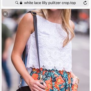 White lace Lilly crop top